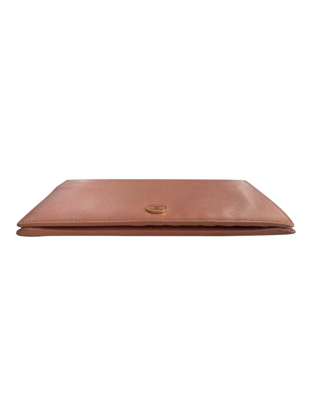 CHANEL Vintage Coco Button Yen Long Wallet – Dusty Pink Caviar Leather